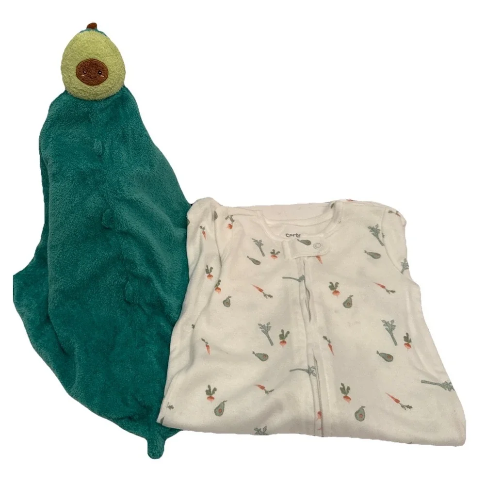 New Avocado Baby Girl Shower Newborn Box, Infant Present Clothes, Lovey, Blanket